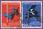 Italia 1958.- (SC) Aniversario. Y&T 776/7º. Scott 761/2º. Michel 1027/8º.