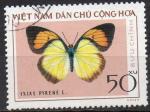 VIÊT-NAM DU NORD N° 889 o Y&T 1975 Papillons (Ixias pyréne)