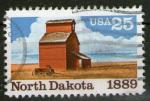 **  ETATS - UNIS   25 c  1989  YT-1852  " North Dakota 1889 "  (o)  **