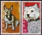 Guinée Équatoriale 1977 - Chiens terriers, Poste Aérienne YT PA85 (2 valeurs) °