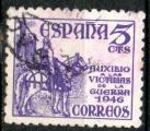 Espagne Yvert N784 oblitr 1949 Surtaxe  profit des enfants