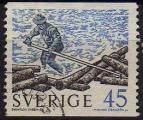 Sude/Sweden 1970 - Flottage du bois, obl./used - YT 651 