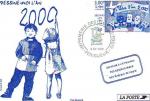 SOUVENIR PHILATELIQUE - carte souvenir VIVE L AN 2000