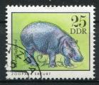 Timbre Allemagne RDA 1975  Obl   N 1715  Y&T  Hippopotame