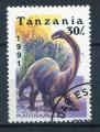 Timbre Rpublique de TANZANIE 1991  Obl  N 717  Y&T  Animaux Prhistoriques