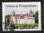 2012 FRANCE Adhesif 728 oblitr, cachet rond, chateau Puylighem