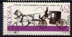 TIMBRE POLOGNE Obl  Transport Divers Personnage Faune Chevaux