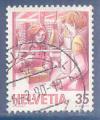 Suisse N1253a Transport postal - guichet postal oblitr (papier phosphorescent