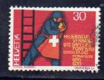 Timbre oblitr de Suisse n 852 100 ans Socit des Sapeurs-Pompiers  SU8618