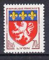 FRANCE - 1958  - Armoirie Lyon  - Yvert 1181 Neuf **