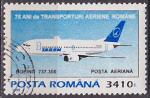 Timbre PA oblitr n 322(Yvert) Roumanie 1995 - Aviation, Boeing 737-300