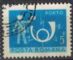 Roumanie 1974 Oblitr Used Facteur et Corne Postale 5 ban cobalt SU
