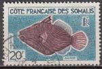 Cte des Somalis 1959  Y&T  299  oblitr  poissons