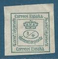 Espagne N172 Couronne royale 1/4 vert fonc neuf sans gomme (quart de timbre)