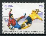 Timbre de CUBA 1997  Obl  N 3618  Y&T  Football