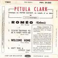 EP 45 RPM (7")  Petula Clark  "  Romo (Salom)  "