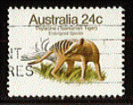Australie - oblitr - tigre de Tasmanie