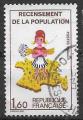 1982 FRANCE 2202 oblitr, cachet rond, recensement