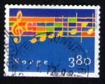 NORVEGE Oblitration ronde Used Stamp Partition de musique