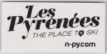 Autocollant Les Pyrnes, the place to ski