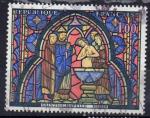 FRANCE N 1492 o Y&T 1966 Vitrail de la Sainte Chapelle (Baptme de Juda)