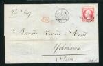 Rare lettre de Marseille pour Yokohama ( Japon 1867 ) avec un n° 24