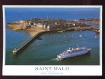 CPM SAINT MALO Le Car Ferry " Armorique " et la Ville vue arienne