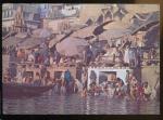 CPM neuve anime Inde VARANASI le Bain dans le Gange Bathing at Ghat