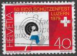 SUISSE - 1979 - Yt n 1077 - Ob - 50me fte fdrale de tir ; Lucerne