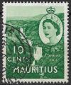 MAURICE - 1953/54 - Yt n 245 - Ob - Elizabeth II ; chute de Tamarind