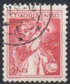 TCHECOSLOVAQUIE N 764 o Y&T 1954 La Tchcoslovaquie au travail (Chimiste)