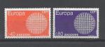 Europa 1970 Andorre Franais Yvert 202 et 203 neuf ** MNH
