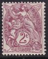 alexandrie - n 20  neuf* - 1902/03