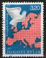 **   YOUGOSLAVIE    3,20 d  1975  YT-1469  " Pigeon et carte Europe "  (o)   **