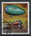 Timbre Rpublique des COMORES 1977  Obl  N 182  Y&T   Train Ballon