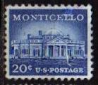 -U.A/U.S.A.1956 - Maison de Jefferson's home, Monticello, VA - YT 616/Sc 1047* 