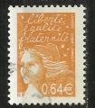 France Luquet 2002; Y&T n 3452; 0,64 orange fonc