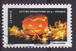 Timbre AA oblitr n 755(Yvert) France 2012 - Halloween, citrouille