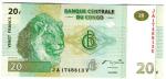 **   CONGO  (Rp. Dmocratique)     20  francs   2003   p-94    UNC   **