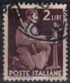 Italie/Italy 1945-48 - Srie dmocratie, arrachage, obl. - YT 490 