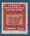 Afrique Equatoriale Franaise Taxe N2 10c neuf**