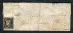 Rare lettre de Sancergues ( Cher 1849 ) pour Lombez avec un n° 3