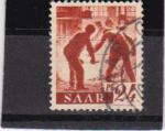 Timbre Allemagne SARRE / Oblitr / 1947 / Y&TN205 / Industrie.