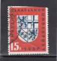 Timbre Allemagne SARRE / Oblitr / 1957 / Y&TN361 / Armoiries.