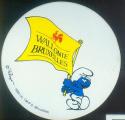 WALLONIE BRUXELLES POULE POLITIQUE AUTOCOLLANT STROUMPH PEYO 1992