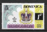DOMINIQUE - 1977 - Yt n 513 - N** - 25 ans accession au trne Elizabeth II