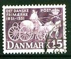 Danemark 1951 Y&T 341 obitr Chariot et cheval