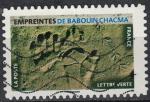 France 2021 Oblitéré Empreintes d'animaux Empreintes de Babouin Chacma Y&T 1958