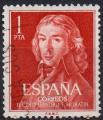 Espagne : Y.T. 1005  -  Leandro Fernndez de Moratn  - oblitr - anne 1961