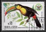 Belize 1981; YT 565; 2d, oiseau, Toucan  carne